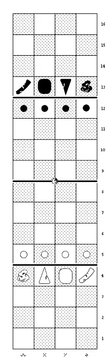 diagram: the board set up in its default starting position