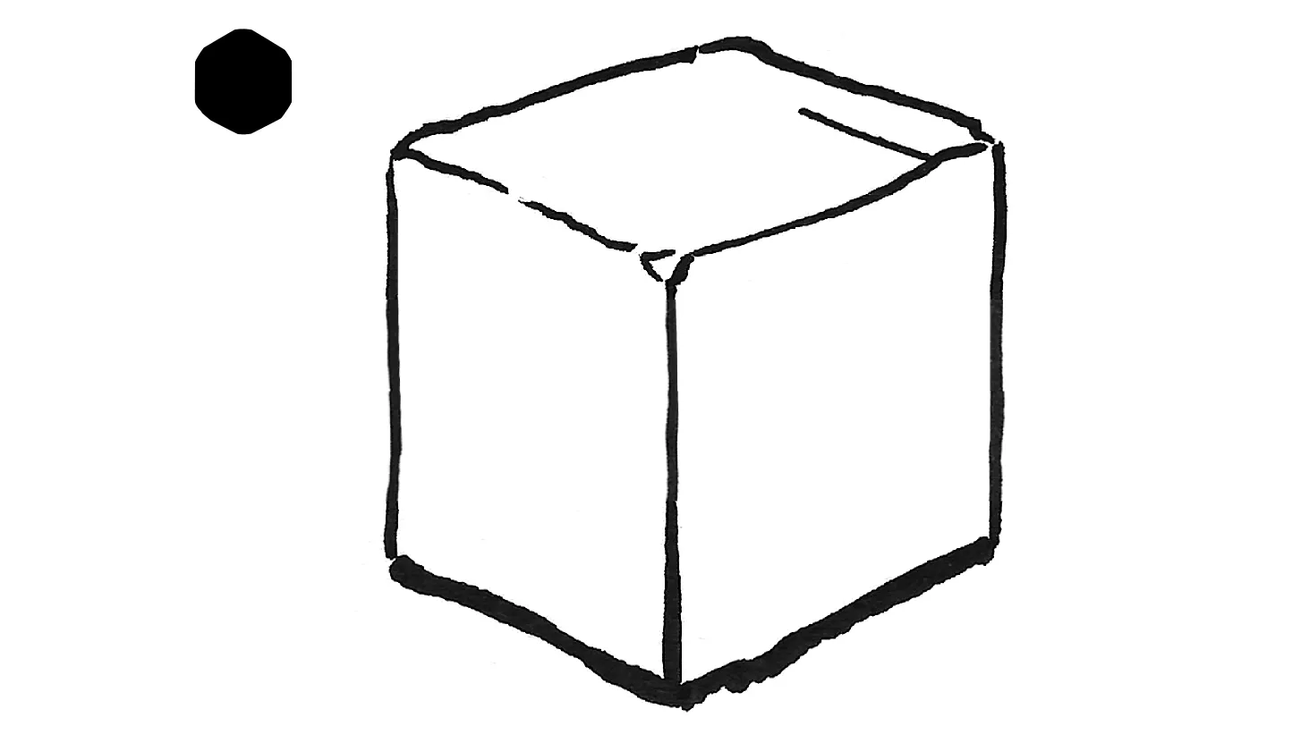 illustration: the Ruin or Rien piece and simplified movement diagram